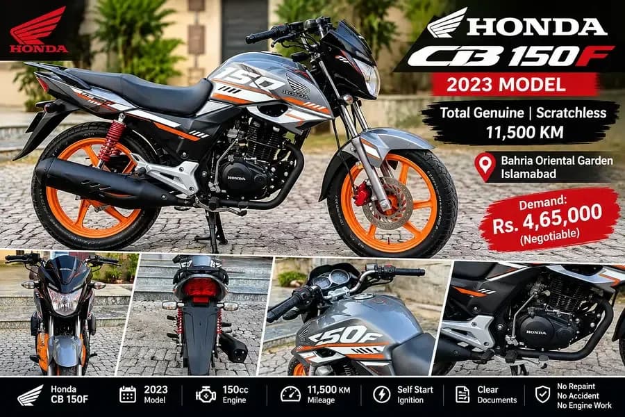 Honda CB 150F 2023 Model – Total Genuine | Scratchless | 11,500 KM